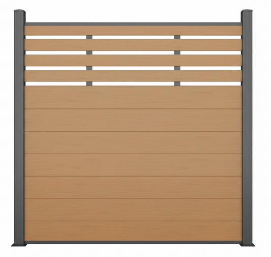 WPC half trellis fencing panels for garden privacy and airflow