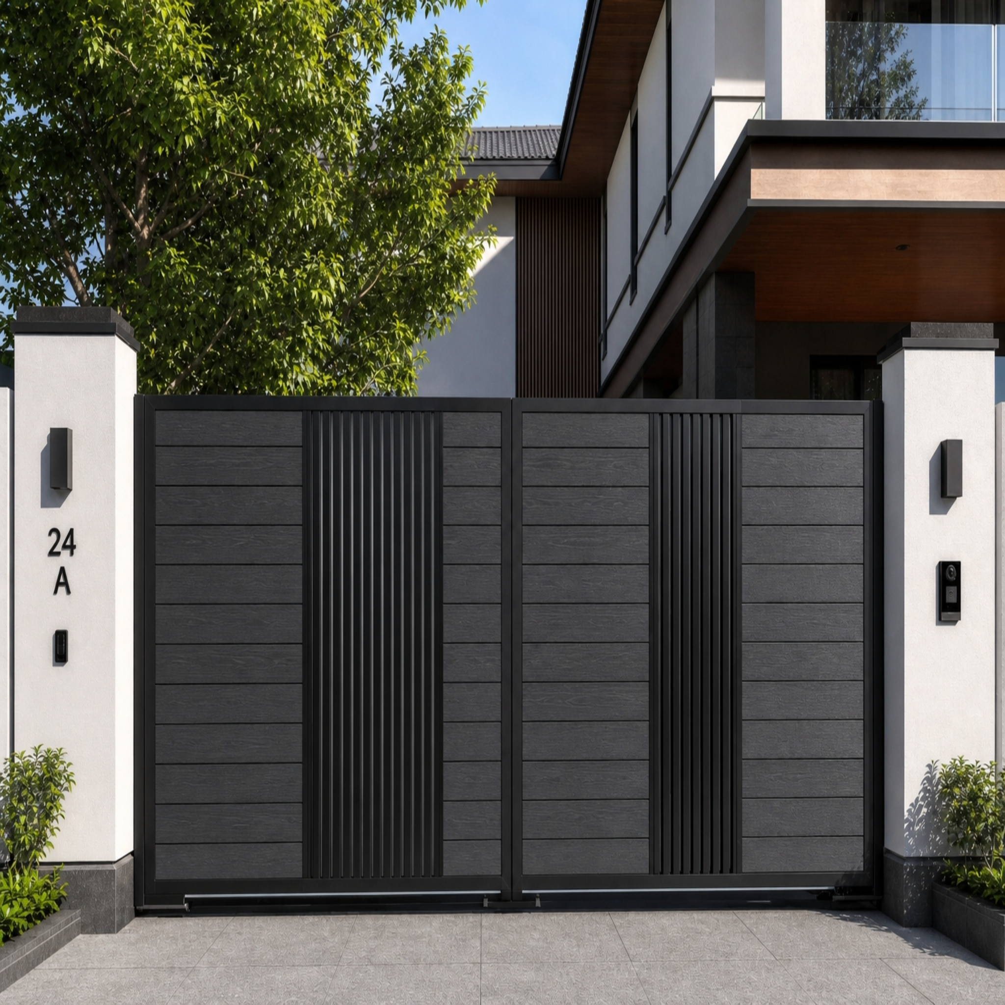 Modern Composite Driveway Gate | factory direct | Bohai – BOHAI