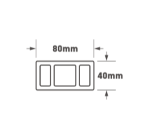 Composite square tube 40*80