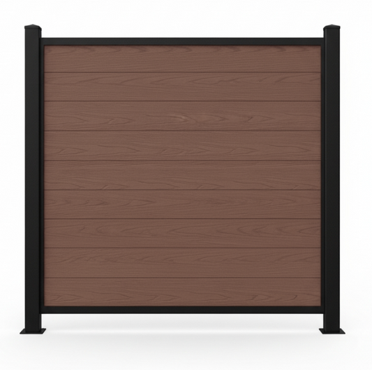 Walnut WPC Privacy Fence Panels 1800×1800mm | Composite Fencing USA Factory Direct