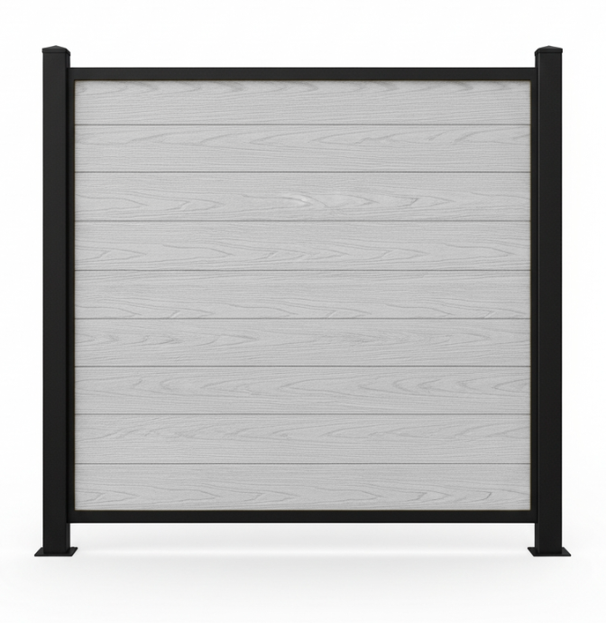 full privacy WPC fence weather resistant garden fencing system