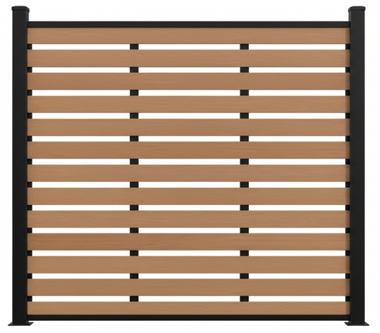 WPC full trellis fencing panels for modern garden design