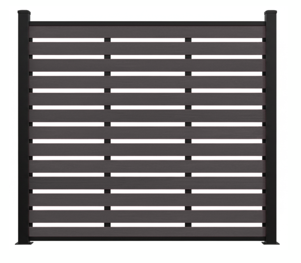 composite trellis fence open slat design outdoor boundary