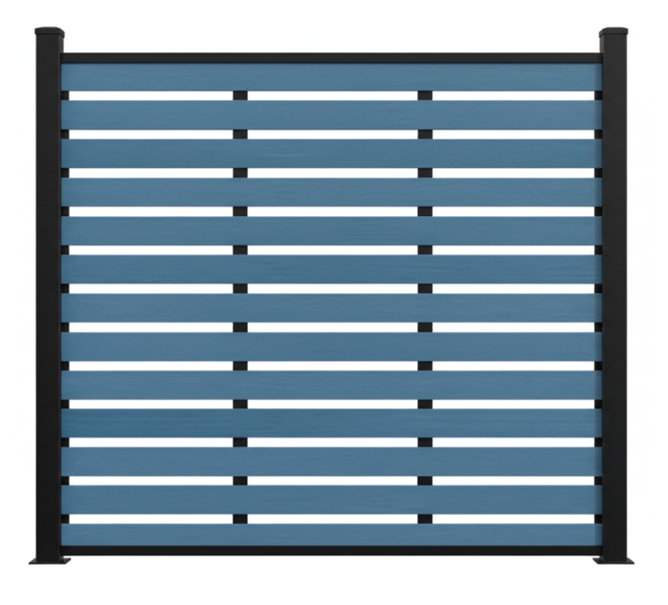 full trellis WPC fence allowing airflow and natural light