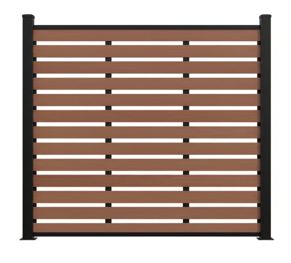 modern open style WPC trellis fencing for outdoor spaces