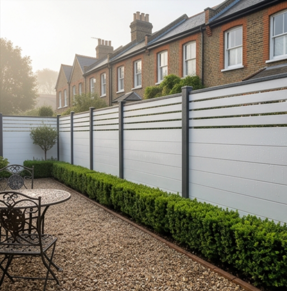 BOHAI white WPC half trellis fencing Canada CE certified, co-extrusion composite fence factory direct 15yr warranty free samples