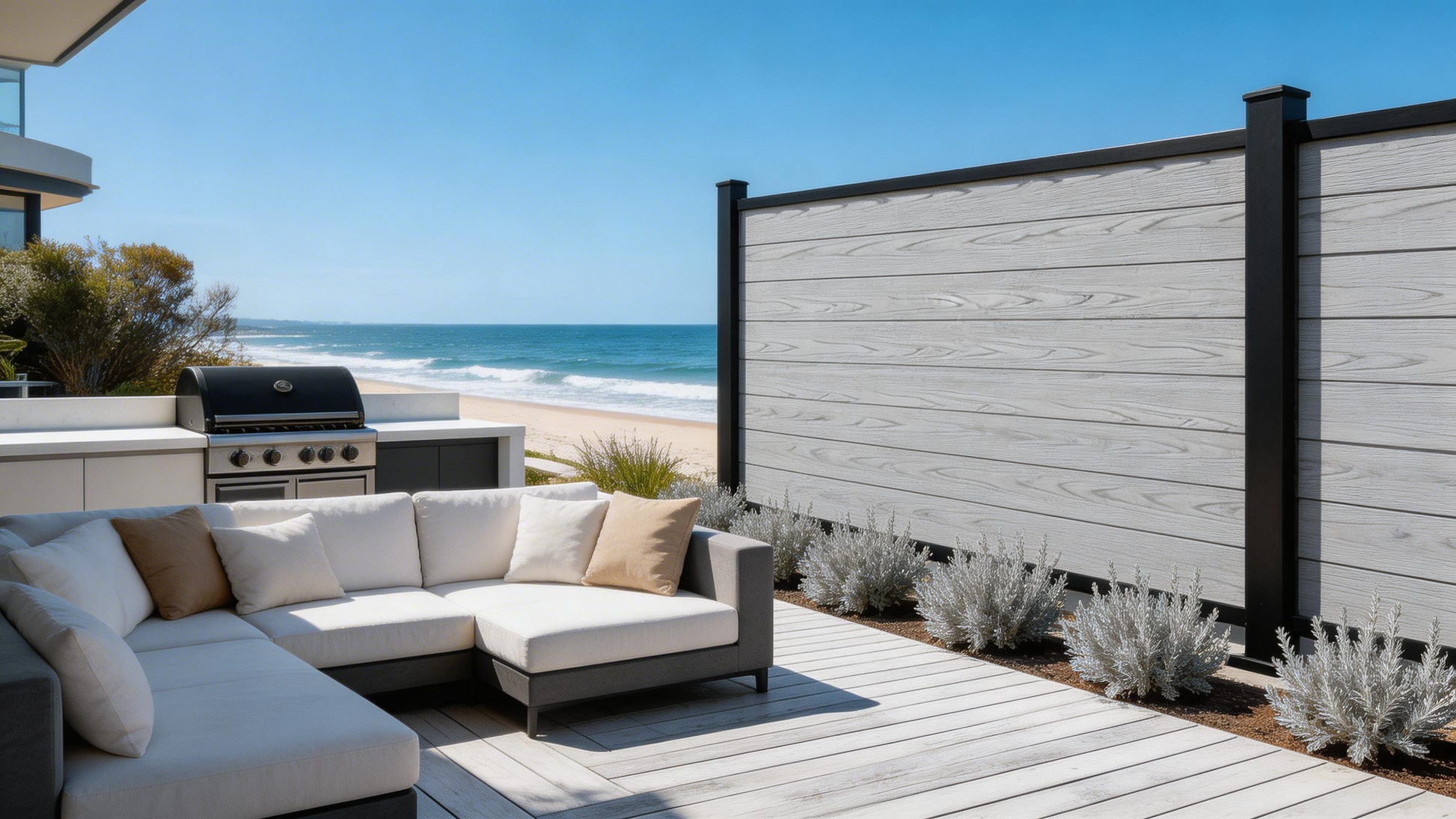 BOHAI white WPC privacy fencing Canada, CE certified co-extrusion composite fence 15 year warranty factory direct