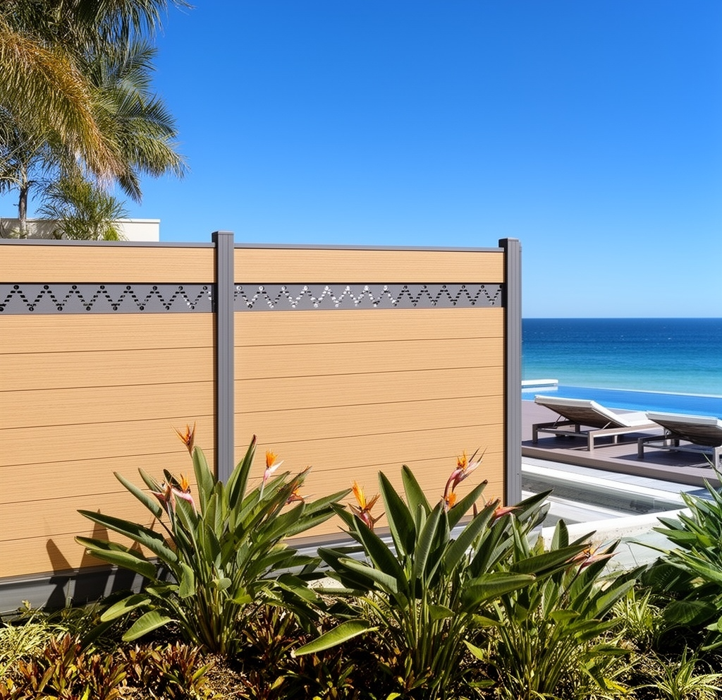 WPC decorative panel fence wholesale supplier China, composite carved fencing factory direct MOQ 50 panels flexible