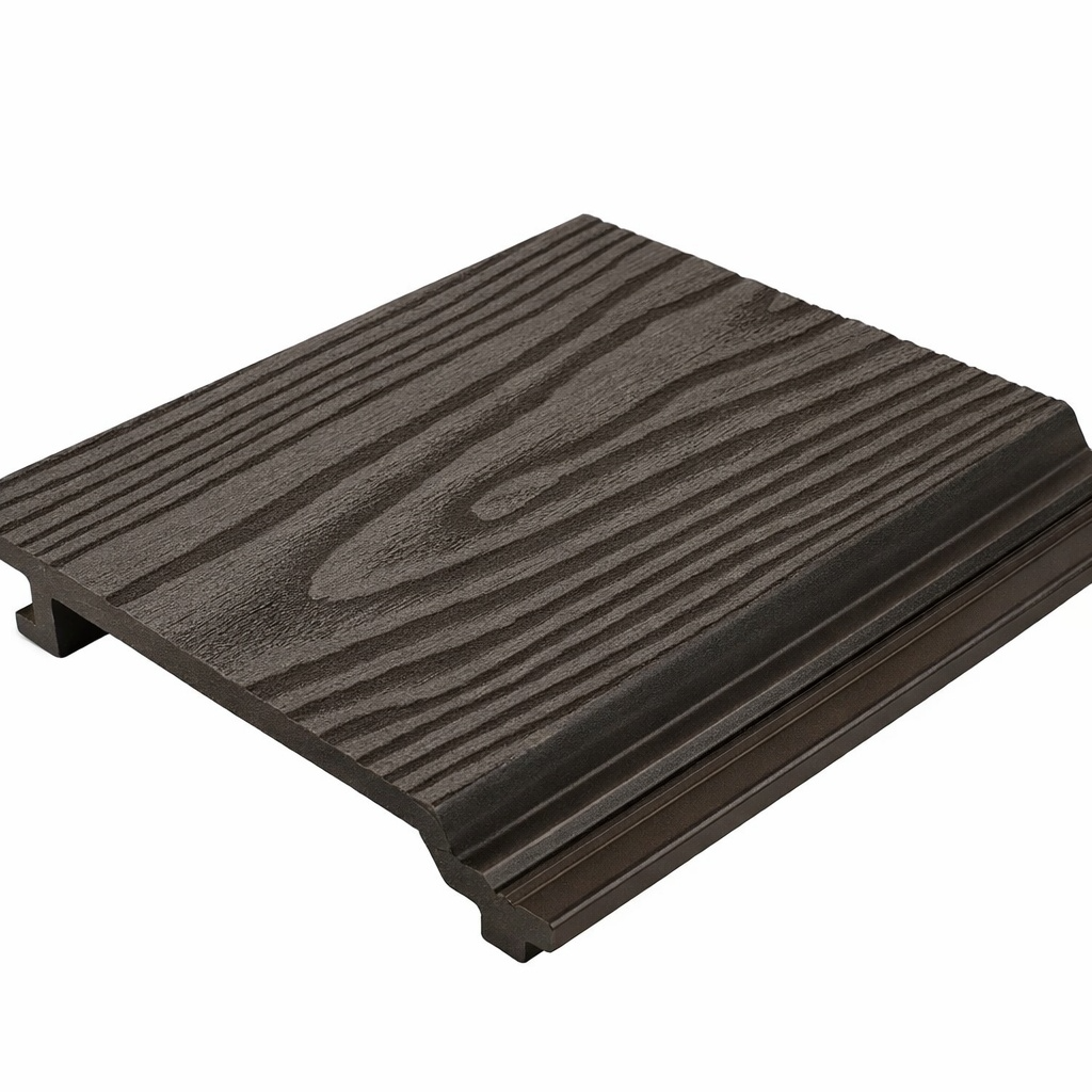 WPC 3D embossed shiplap cladding 145x20.5mm dark charcoal exterior wall panel supplier wholesale China