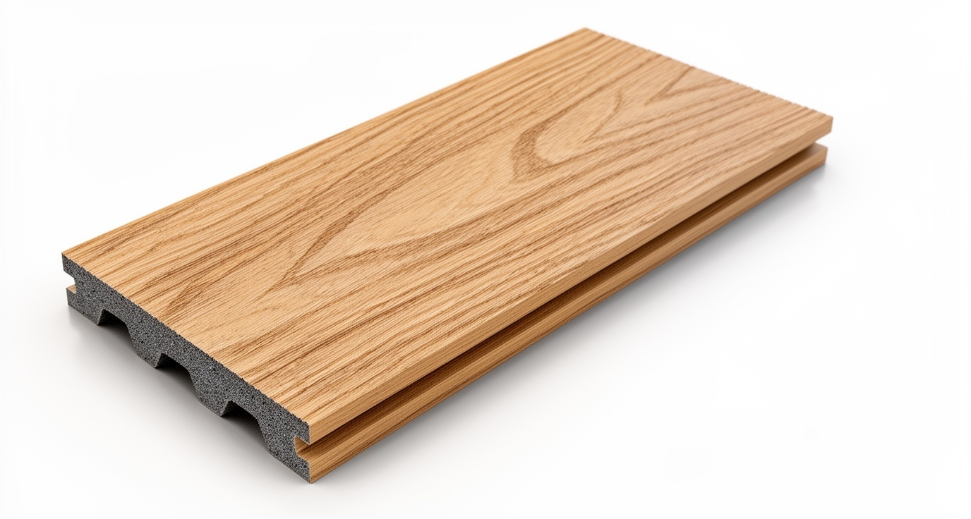 co-extrusion WPC composite decking board cedar natural wood grain hollow core factory direct wholesale