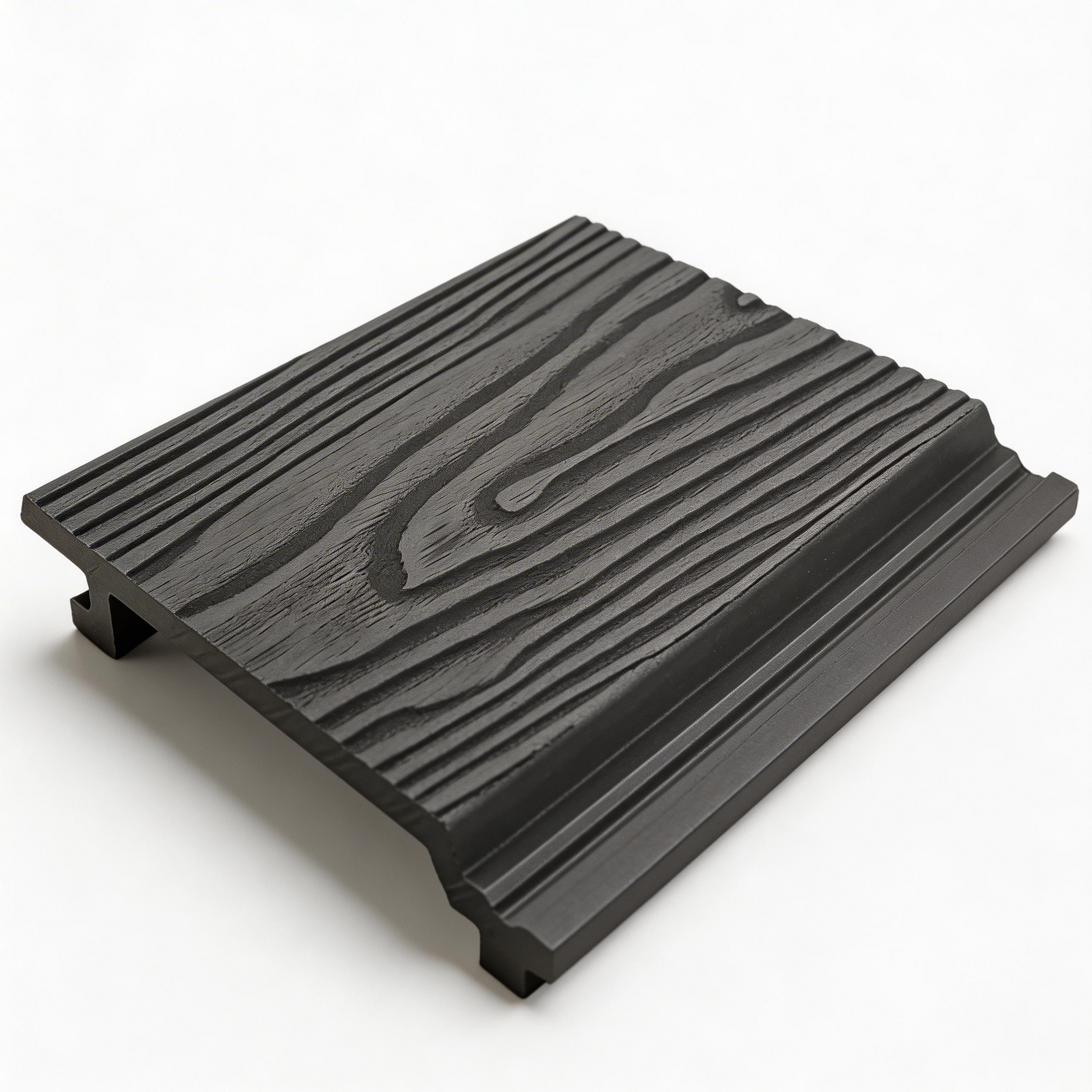 WPC 3D embossed shiplap cladding 145x20.5mm charcoal grey exterior wall cladding factory direct China