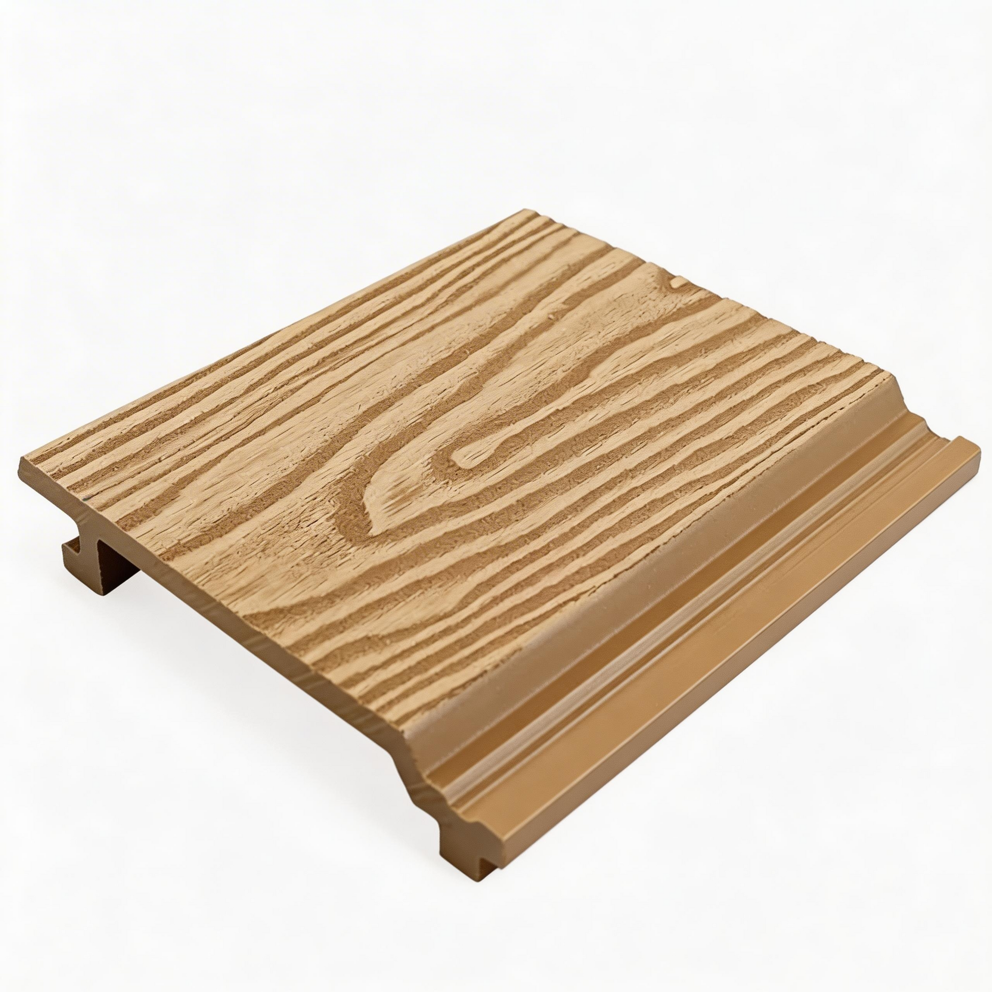 WPC 3D embossed shiplap cladding 145x20.5mm natural wood color exterior wall panel wholesale China