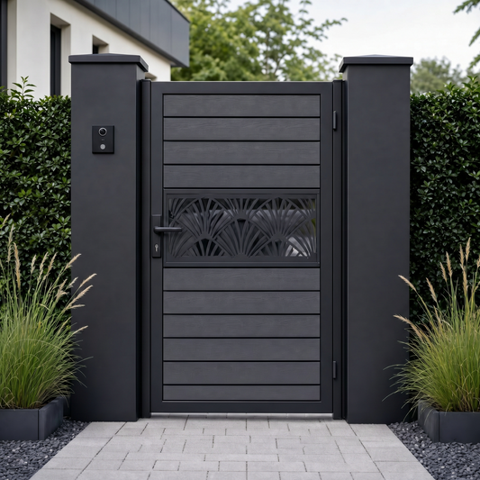 Dark gray gate